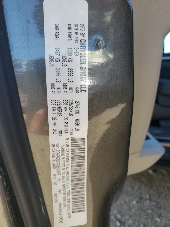 2010 Dodge Grand Caravan Hero VIN: 2D4RN3D1XAR331952 Lot: 73588334