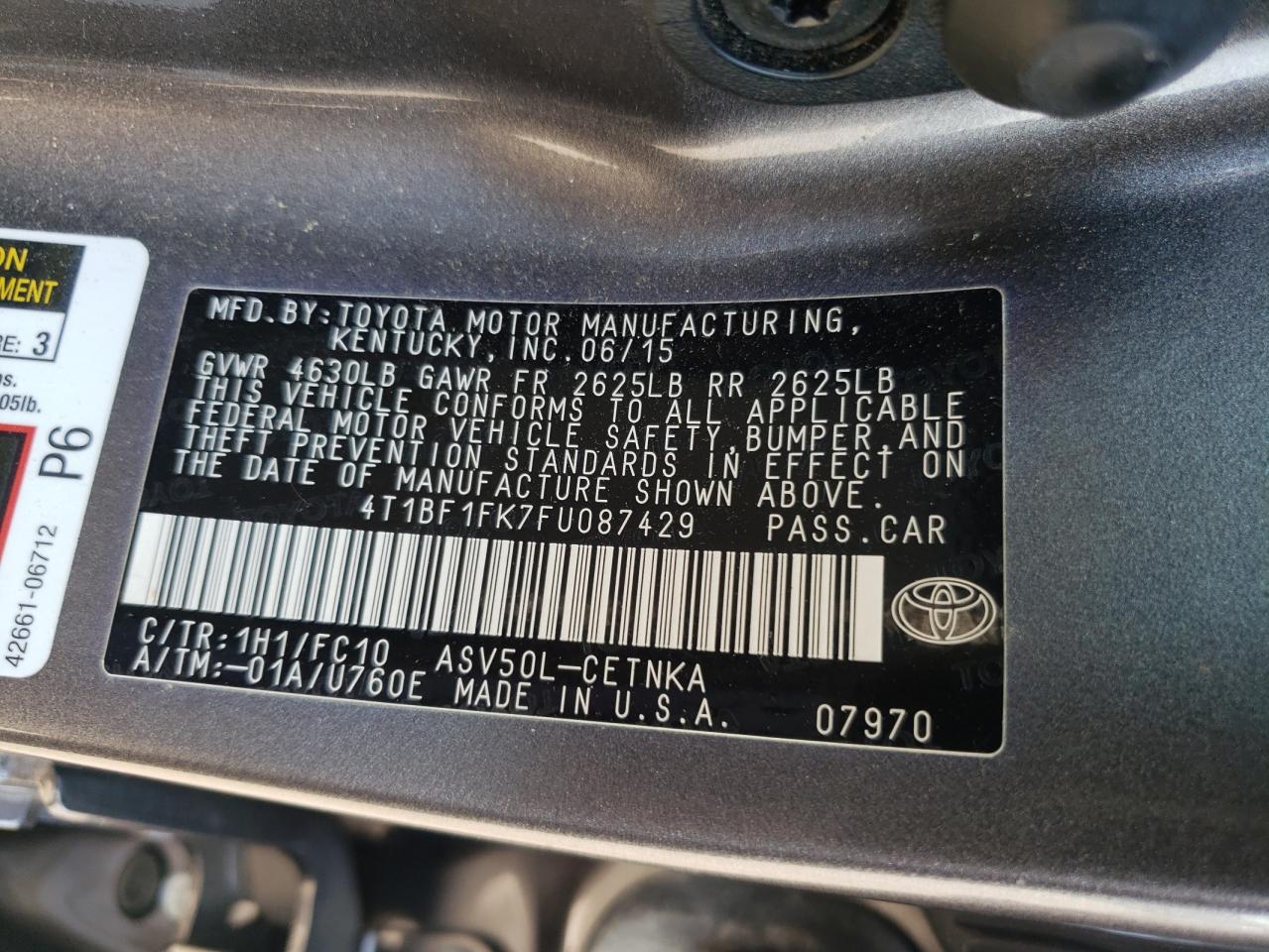 4T1BF1FK7FU087429 2015 TOYOTA CAMRY - Image 14