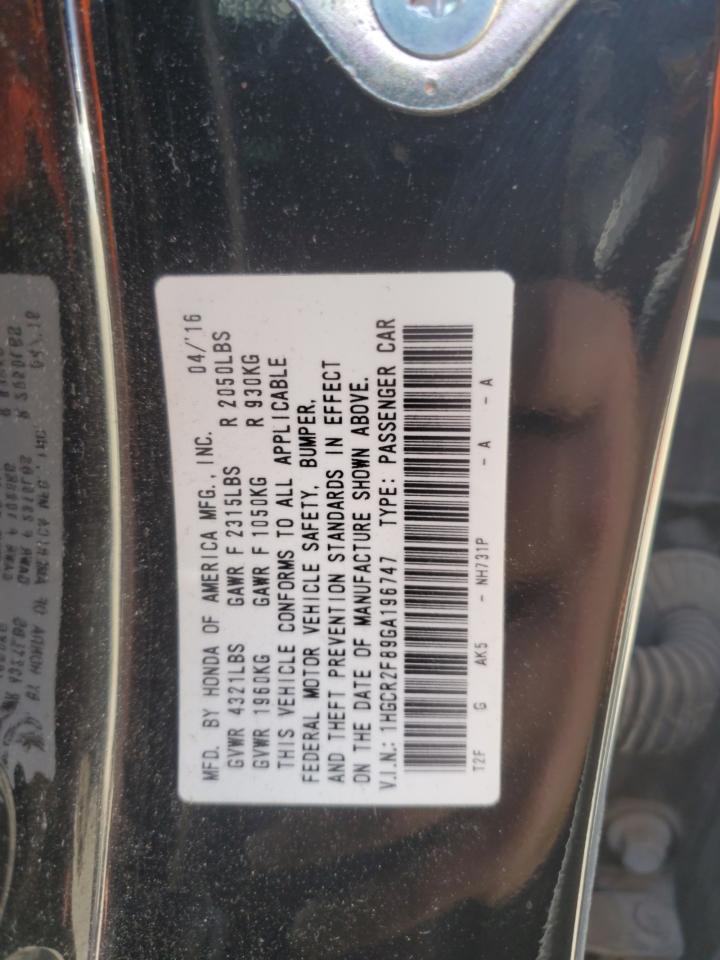 1HGCR2F89GA196747 2016 Honda Accord Exl