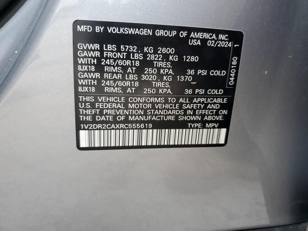 1V2DR2CAXRC555619 2024 VOLKSWAGEN ATLAS - Image 14