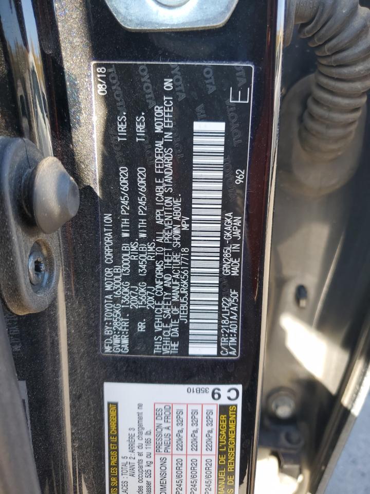 JTEBU5JR6K5617718 2019 Toyota 4Runner Sr5