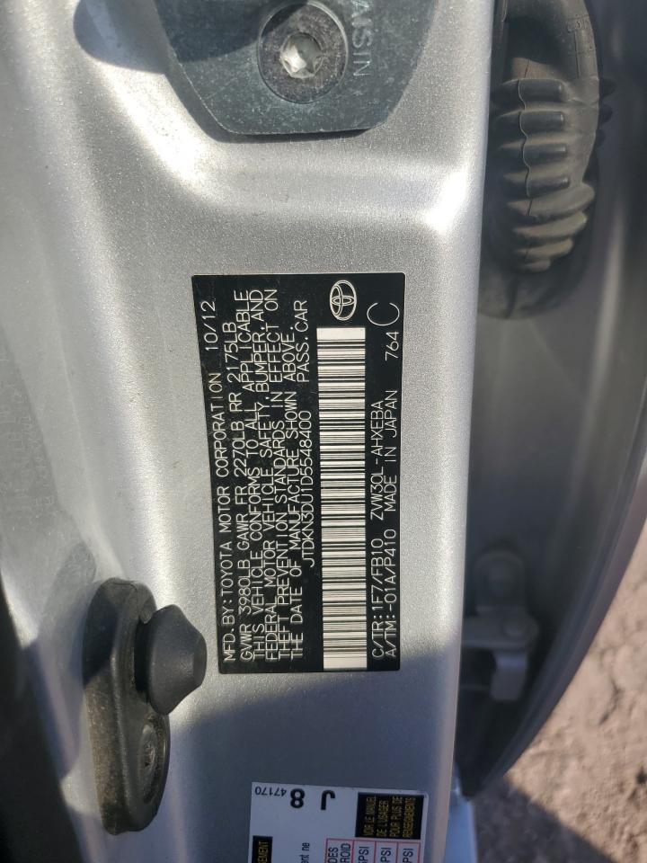 2013 Toyota Prius VIN: JTDKN3DU1D5548400 Lot: 76247194