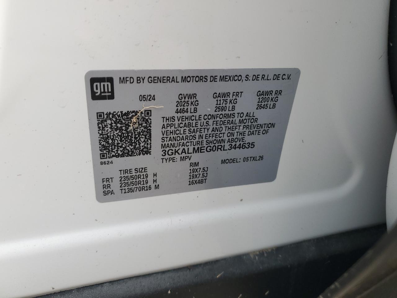 3GKALMEG0RL344635 2024 GMC Terrain Sle