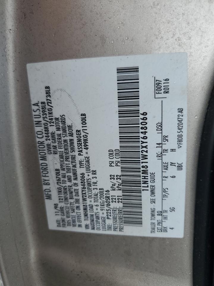 1LNHM81W2XY648066 1999 Lincoln Town Car Executive