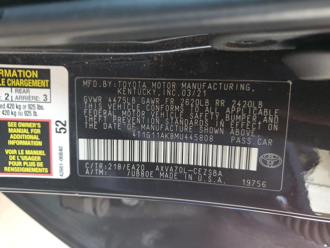 2021 Toyota Camry - Image 13