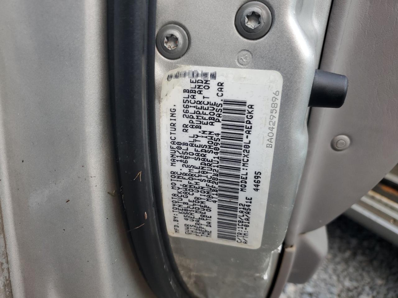 4T1BF28B21U140954 2001 Toyota Avalon Xl