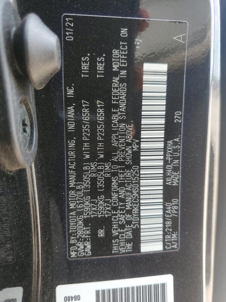 5TDYRKEC5MS015250 2021 Toyota Sienna Xle