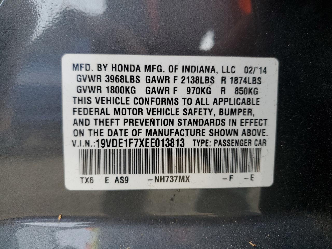 19VDE1F7XEE013813 2014 Acura Ilx 20 Tech