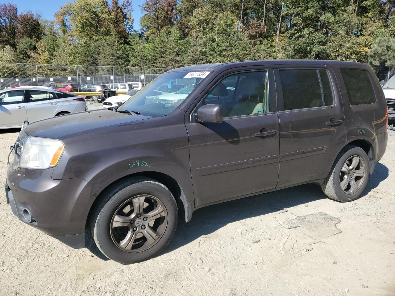 2014 Honda Pilot Exl VIN: 5FNYF4H55EB033139 Lot: 76611334