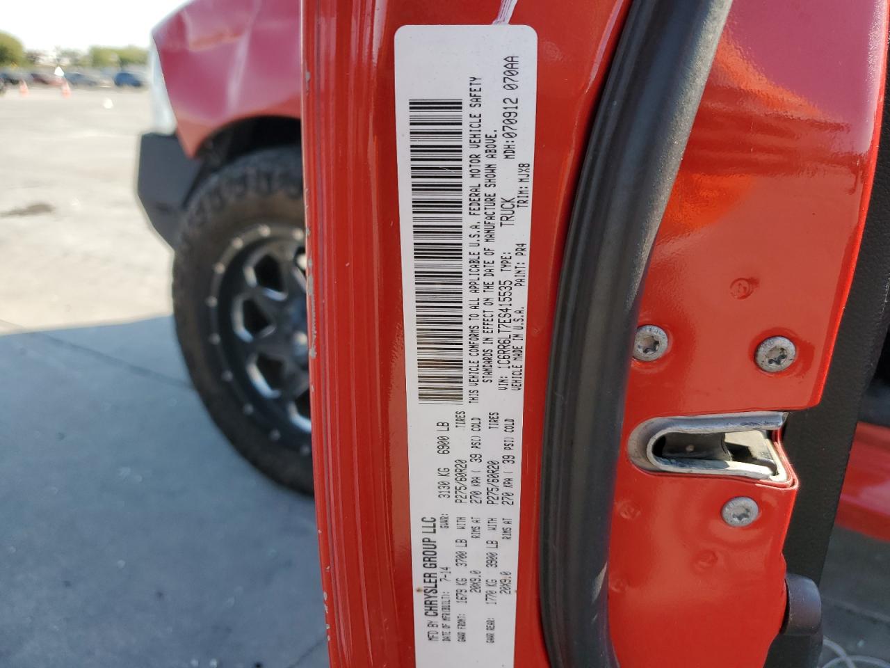 1C6RR6LT7ES415535 2014 Ram 1500 Slt