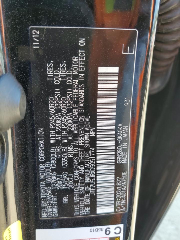 JTEZU5JRXD5051774 2013 Toyota 4Runner Sr5