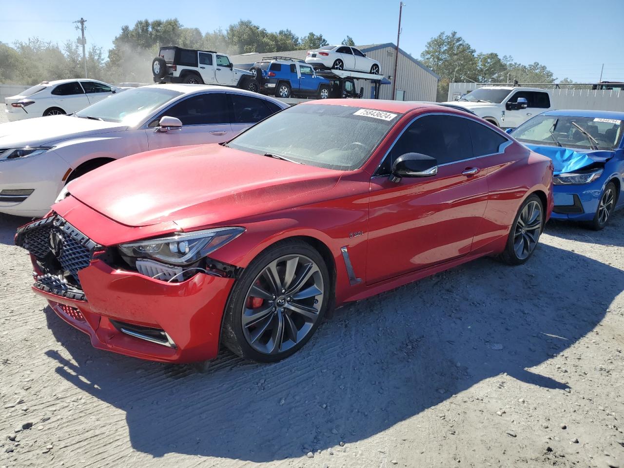 2019 Infiniti Q60 Red Sport 400 VIN: JN1FV7EL5KM440639 Lot: 75843624