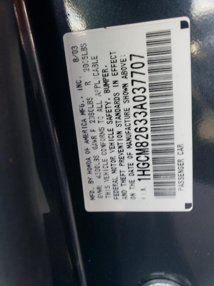 1HGCM82633A037707 2003 Honda Accord Ex