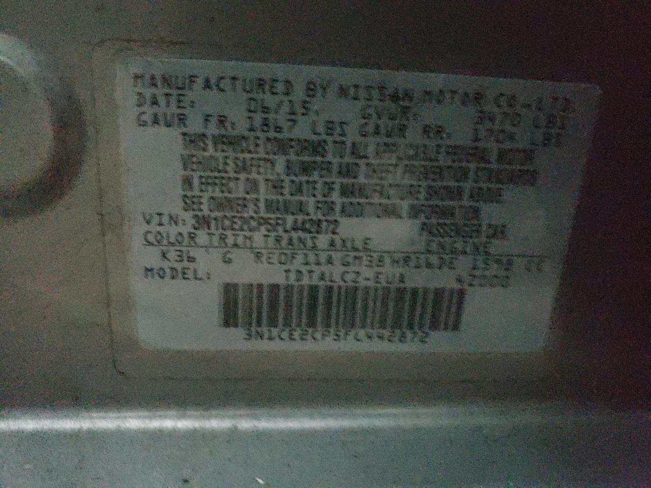 3N1CE2CP5FL442872 2015 Nissan Versa Note S