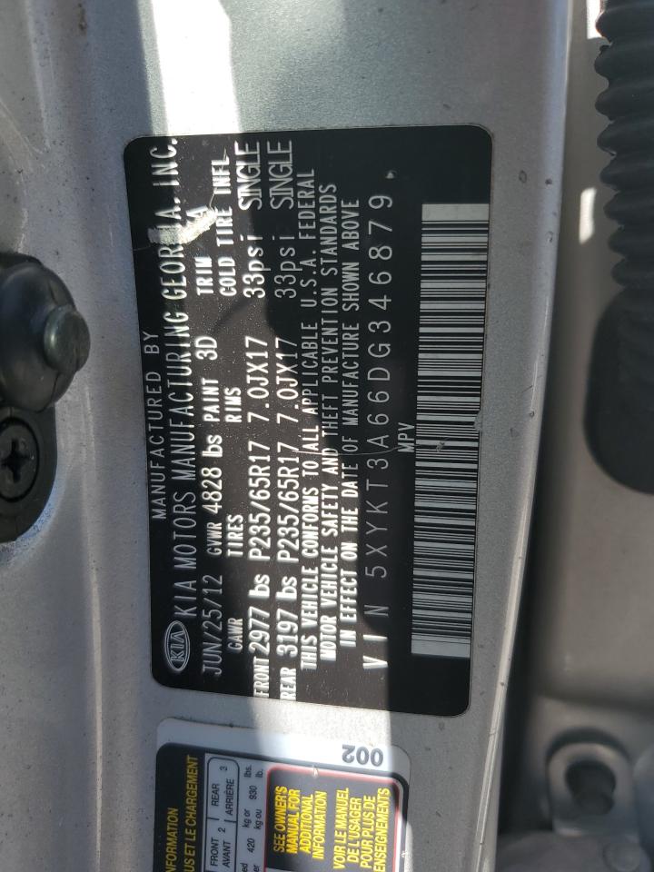 5XYKT3A66DG346879 2013 Kia Sorento Lx