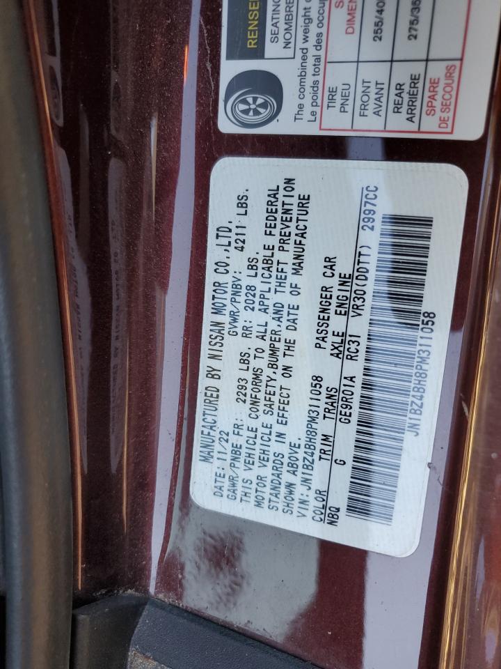 2023 Nissan Z Performance VIN: JN1BZ4BH8PM311058 Lot: 74943134