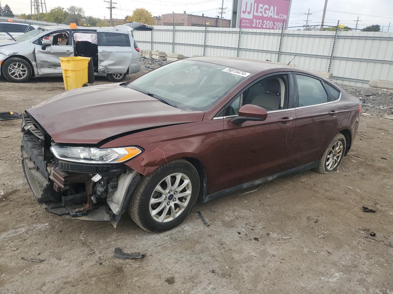 2016 Ford Fusion S продається в Chicago Heights, IL - Front End