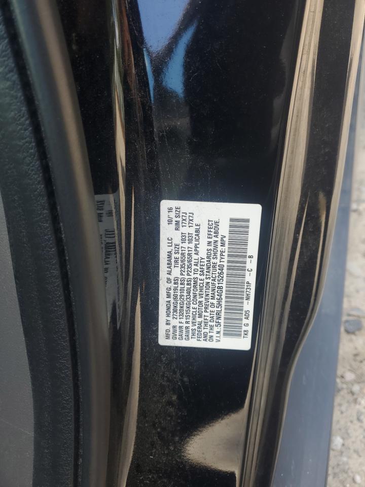 5FNRL5H64GB152640 2016 Honda Odyssey Exl