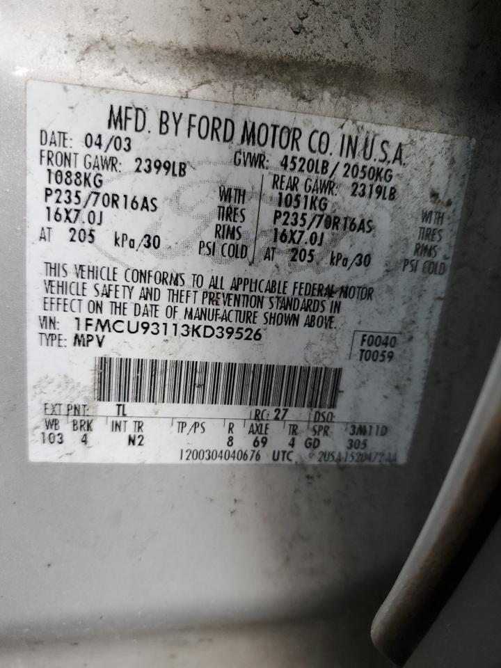 1FMCU93113KD39526 2003 Ford Escape Xlt