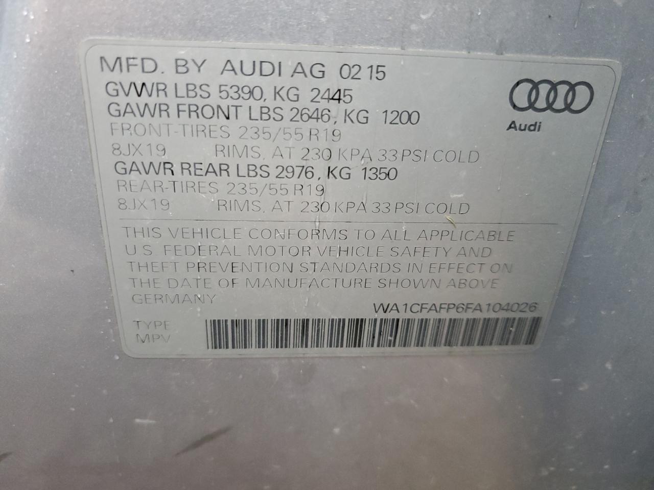 2015 Audi Q5 - Image 14