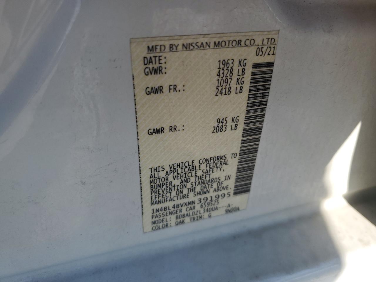 2021 Nissan Altima - Image 12