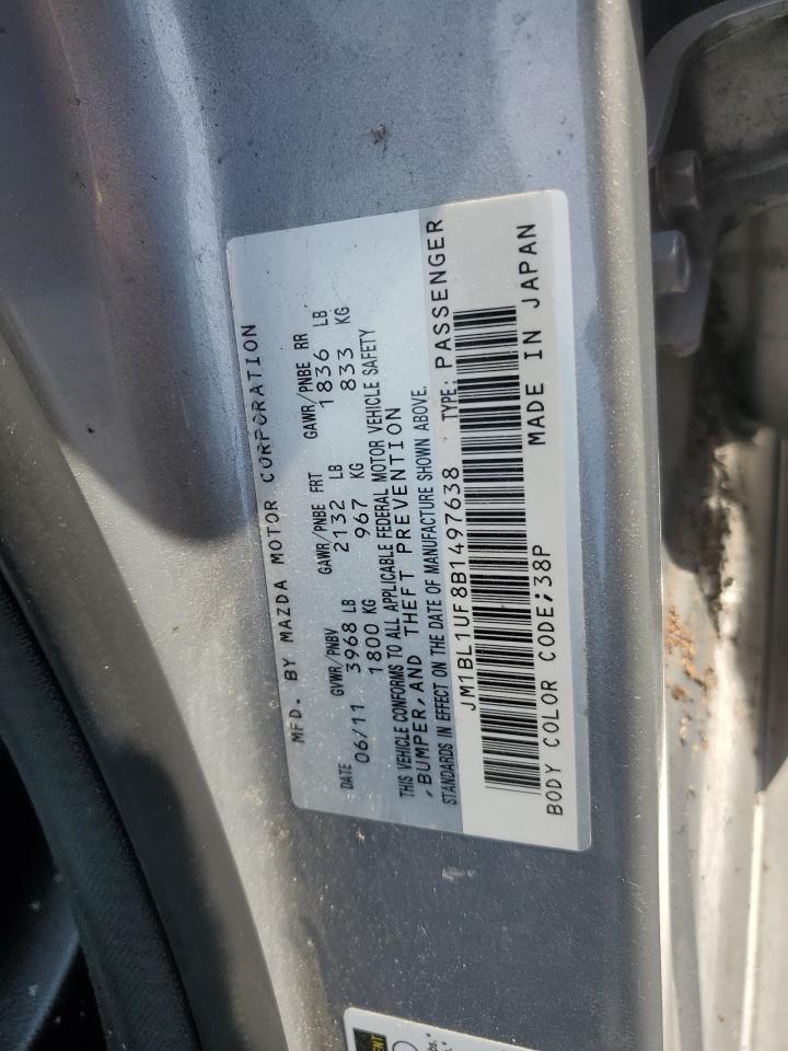 JM1BL1UF8B1497638 2011 Mazda 3 I