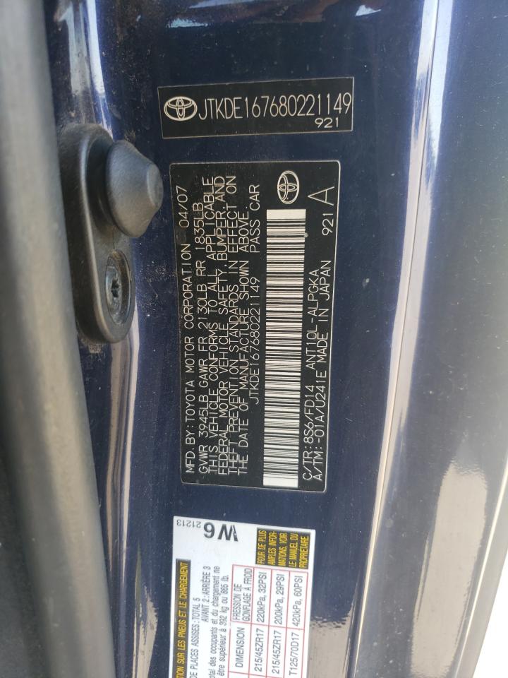 JTKDE167680221149 2008 Toyota Scion Tc