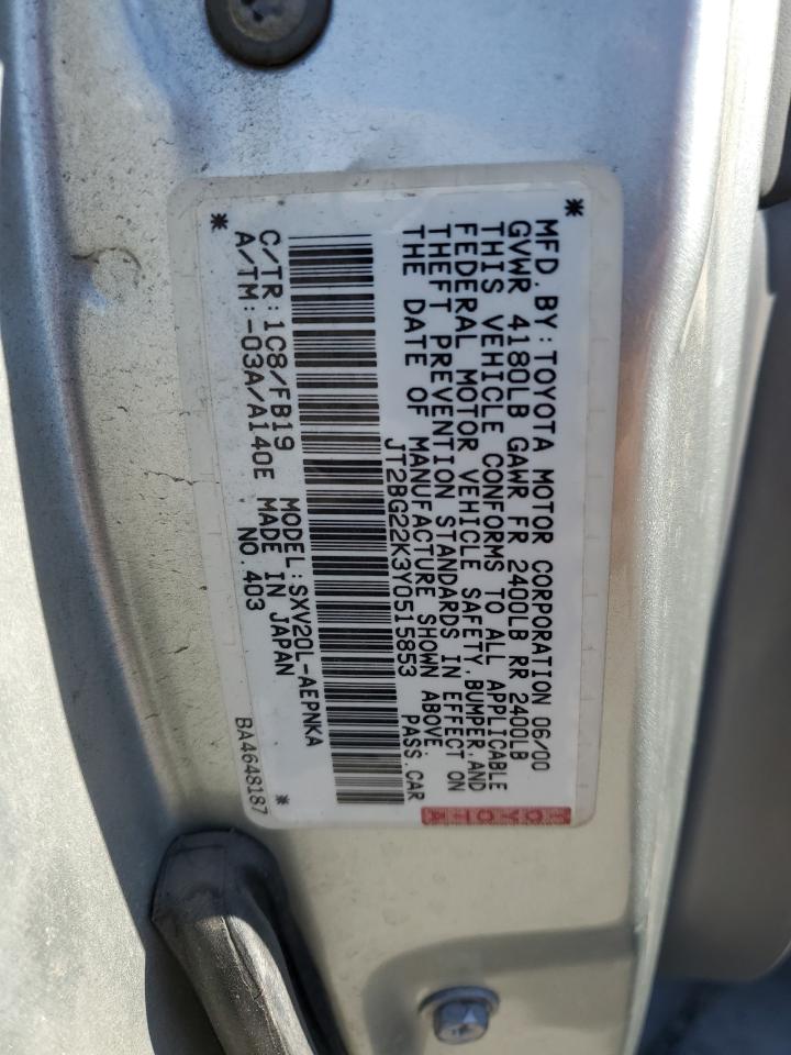 JT2BG22K3Y0515853 2000 Toyota Camry Ce