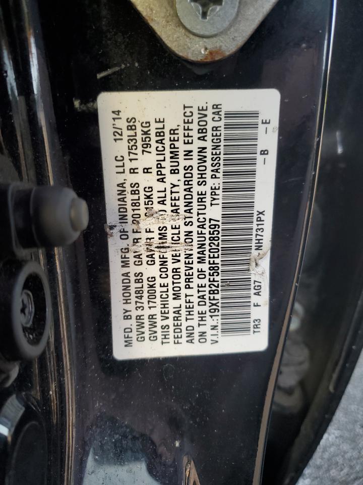 19XFB2F58FE028597 2015 Honda Civic Lx