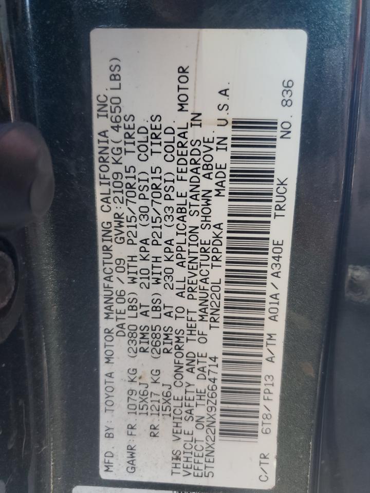 5TENX22NX9Z664714 2009 Toyota Tacoma