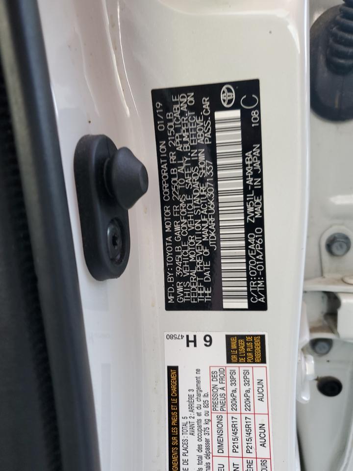 JTDKARFU6K3071337 2019 Toyota Prius