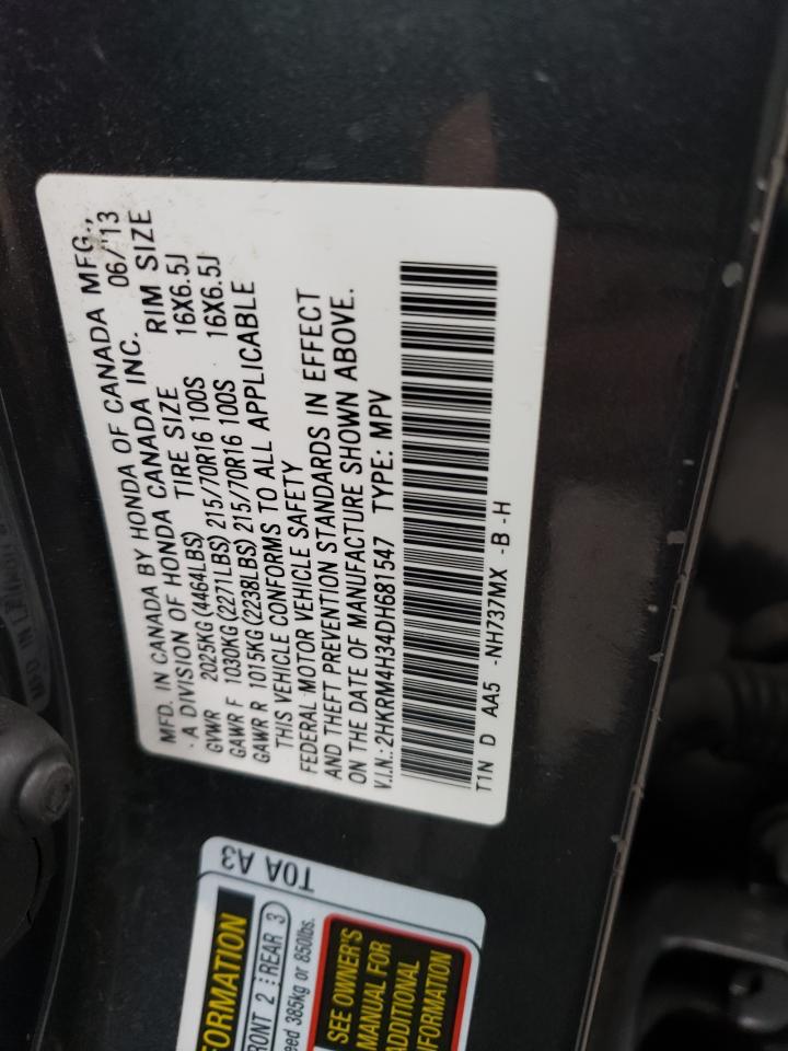 2HKRM4H34DH681547 2013 Honda Cr-V Lx