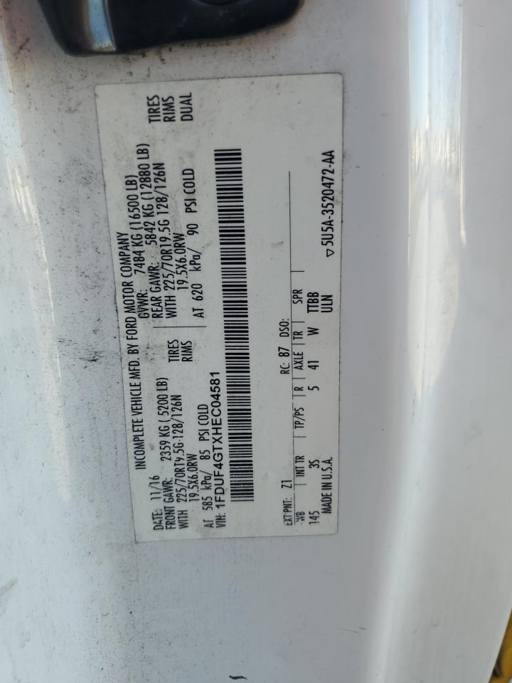 1FDUF4GTXHEC04581 2017 Ford F450 Super Duty