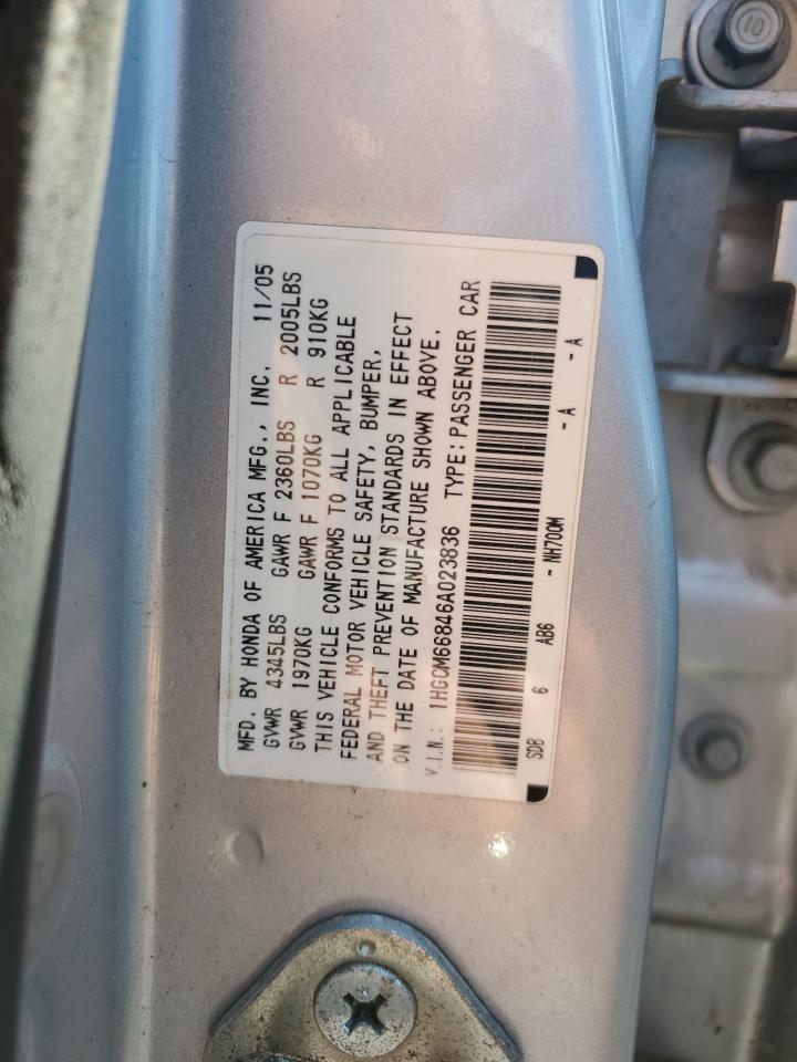 1HGCM66846A023836 2006 Honda Accord Ex