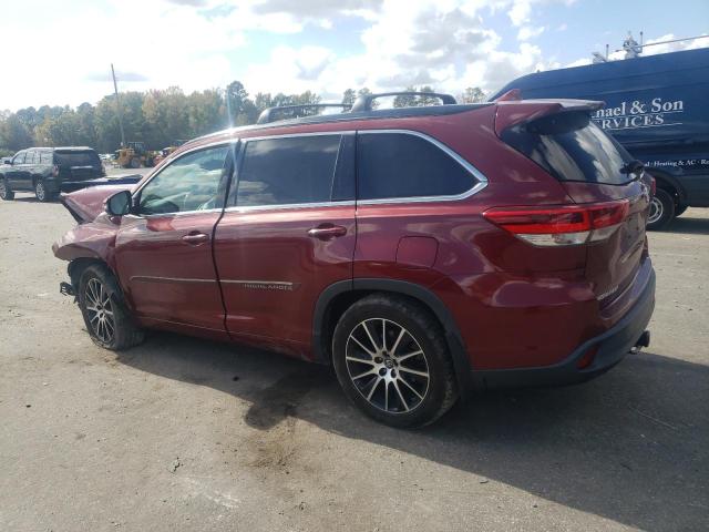  TOYOTA HIGHLANDER 2018 Бургунди