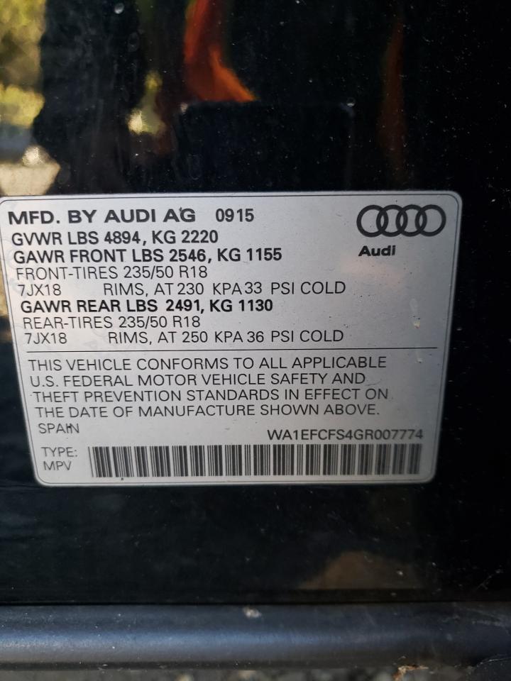 WA1EFCFS4GR007774 2016 Audi Q3 Premium Plus