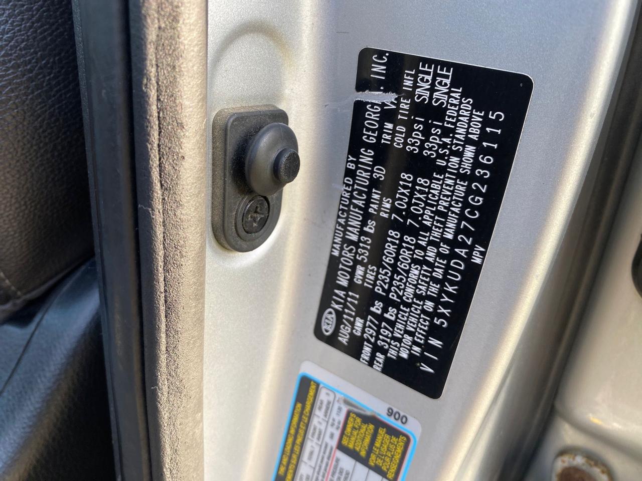 2012 Kia Sorento Ex VIN: 5XYKUDA27CG236115 Lot: 74835434