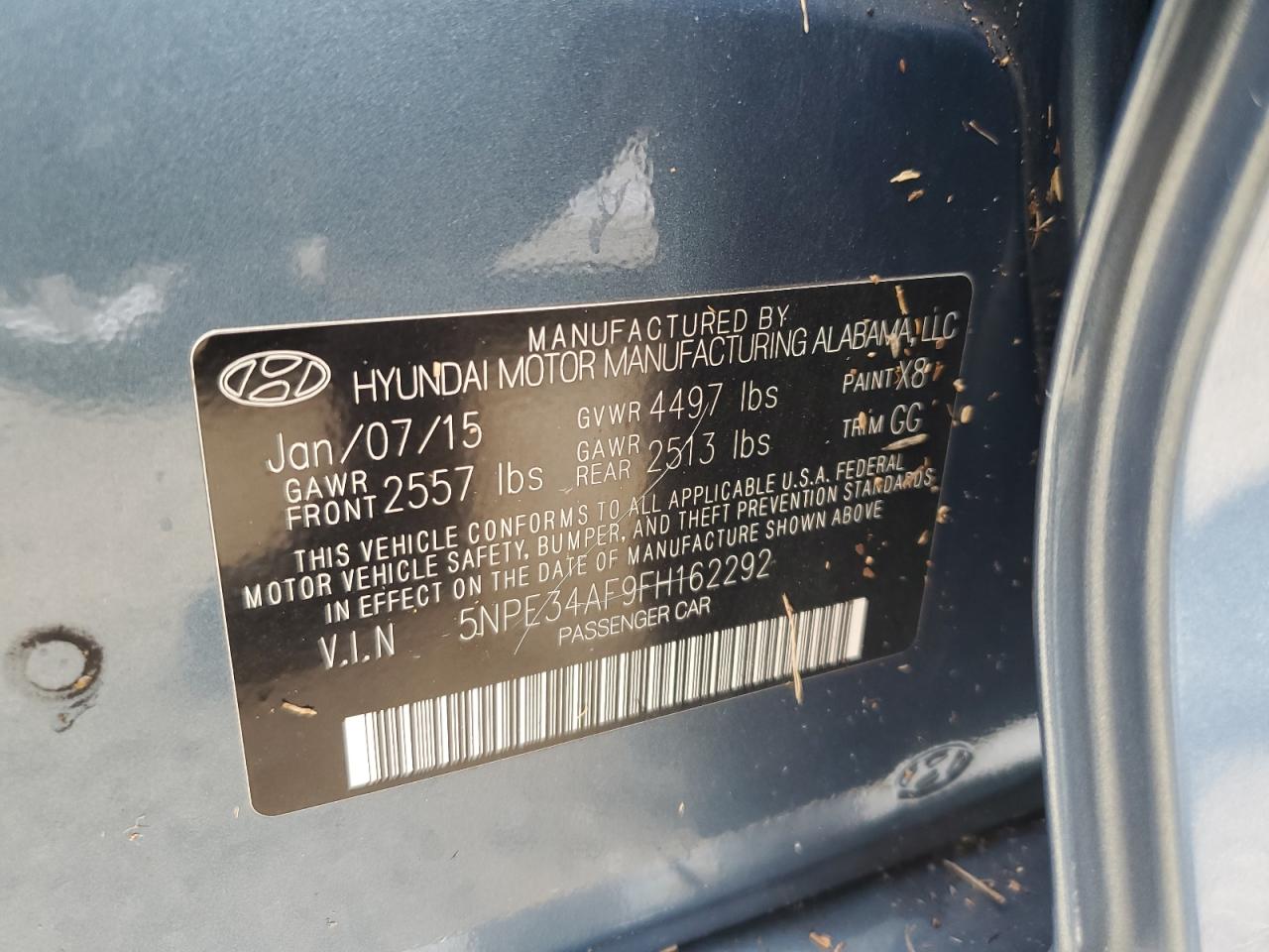 5NPE34AF9FH162292 2015 Hyundai Sonata Sport