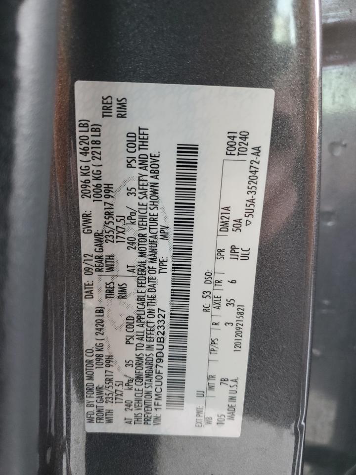 1FMCU0F79DUB23327 2013 Ford Escape S