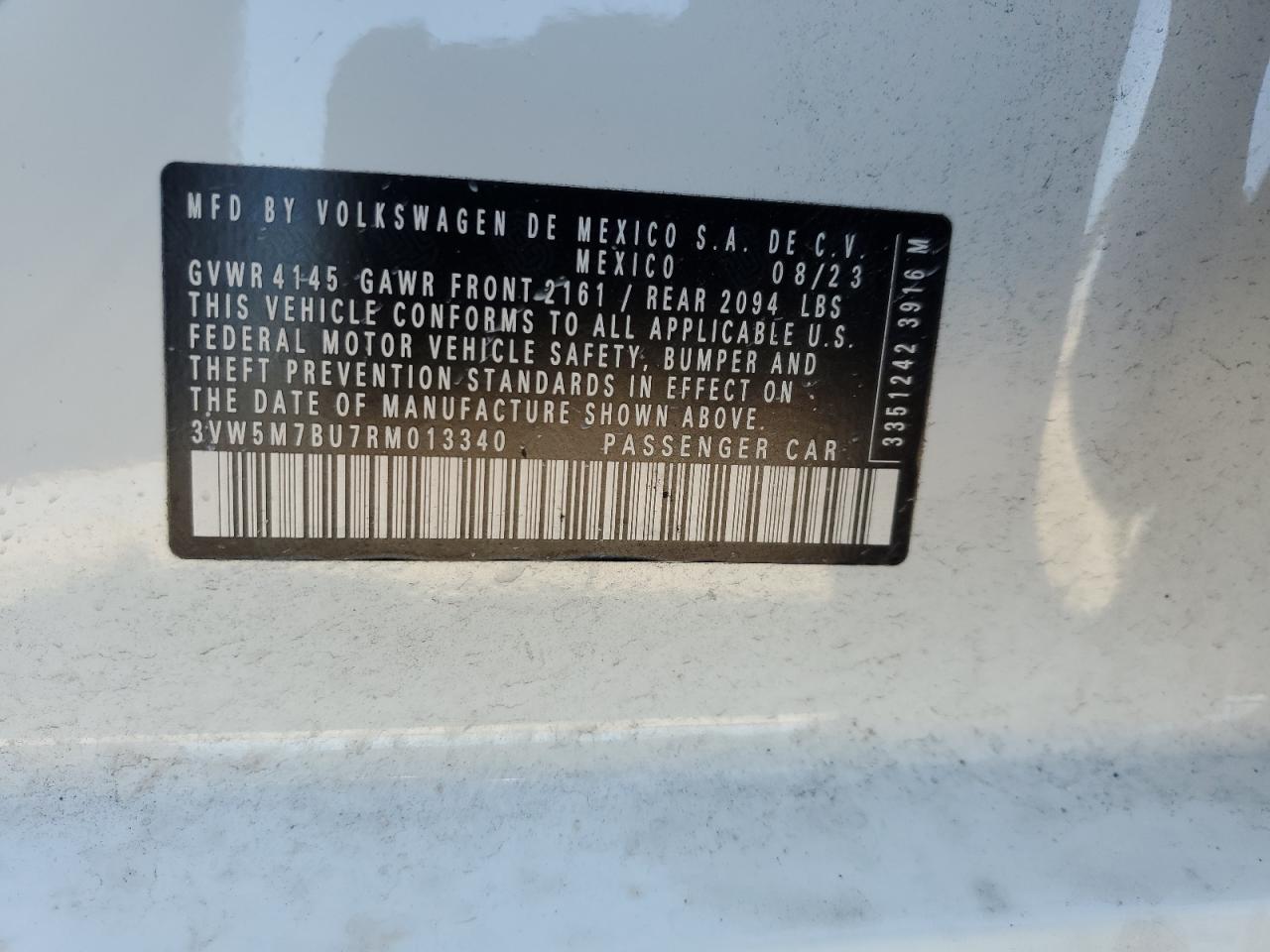 3VW5M7BU7RM013340 2024 Volkswagen Jetta S