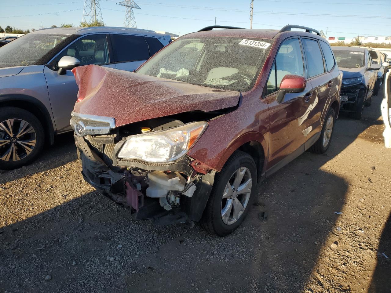 2014 Subaru Forester 2.5I Premium VIN: JF2SJAEC2EH455361 Lot: 75131334