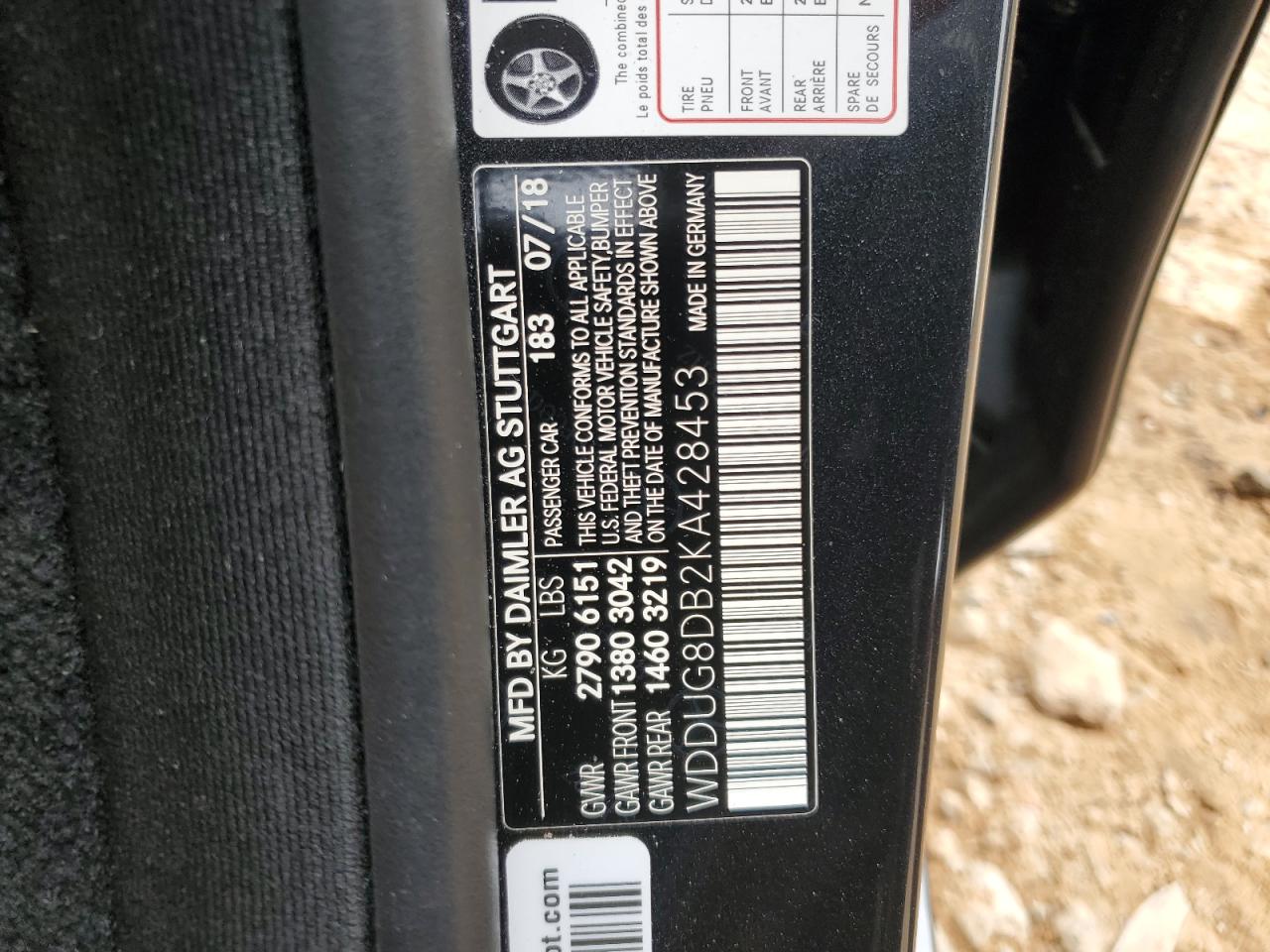 WDDUG8DB2KA428453 2019 Mercedes-Benz S 560