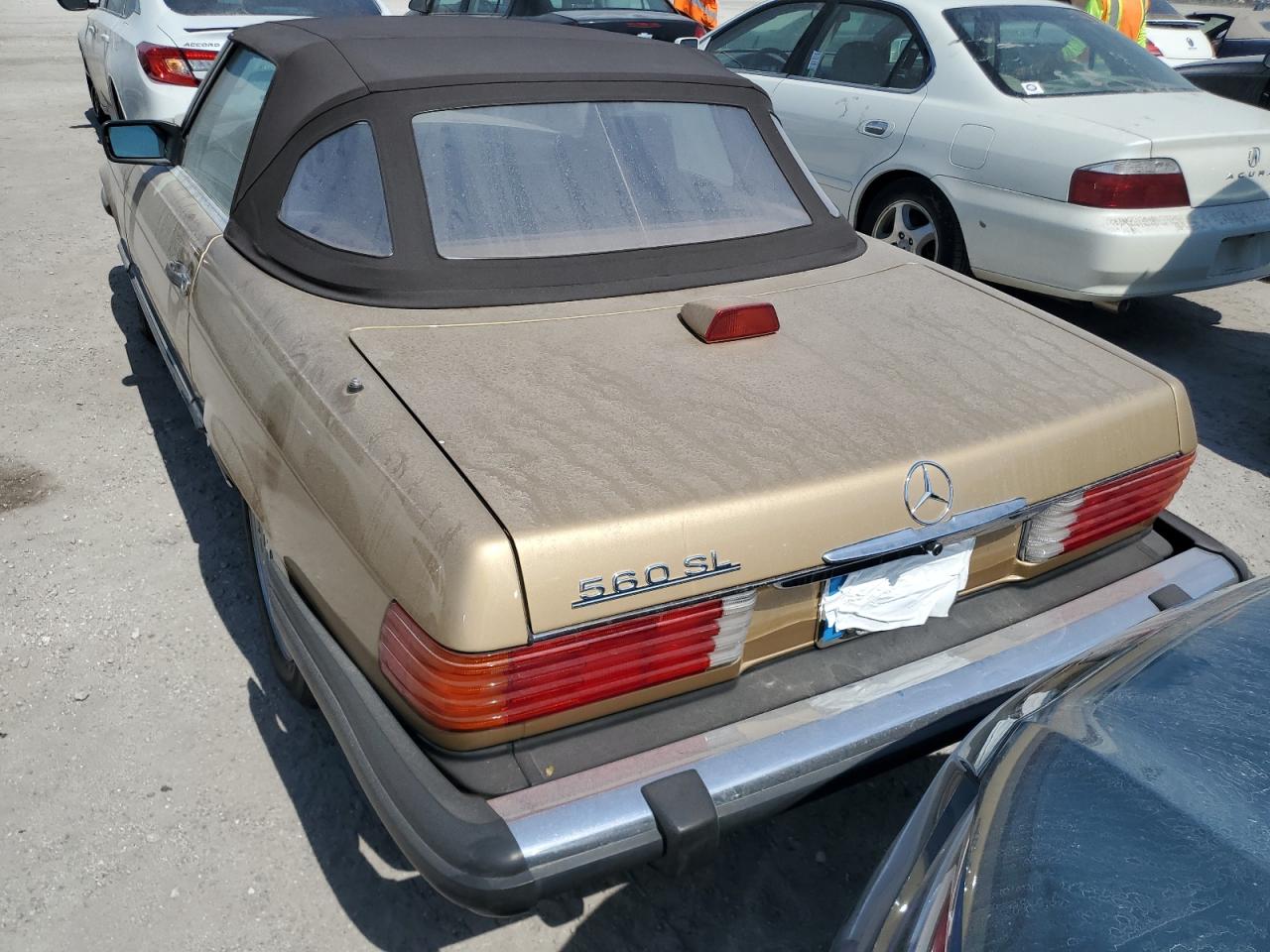 1987 Mercedes-Benz 560 Sl VIN: WDBBA48D3HA058841 Lot: 76201444