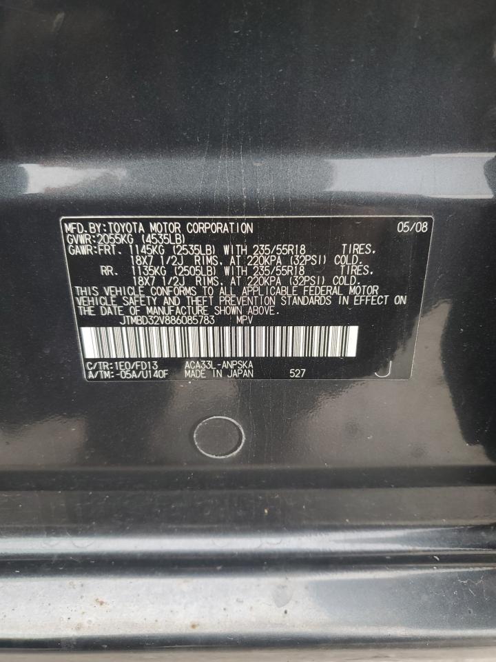 JTMBD32V886085783 2008 Toyota Rav4 Sport