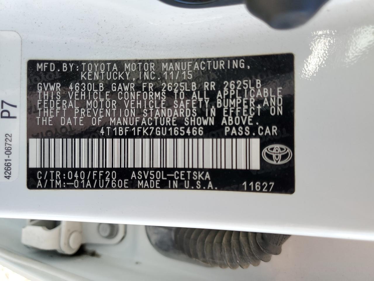 4T1BF1FK7GU165466 2016 TOYOTA CAMRY - Image 14