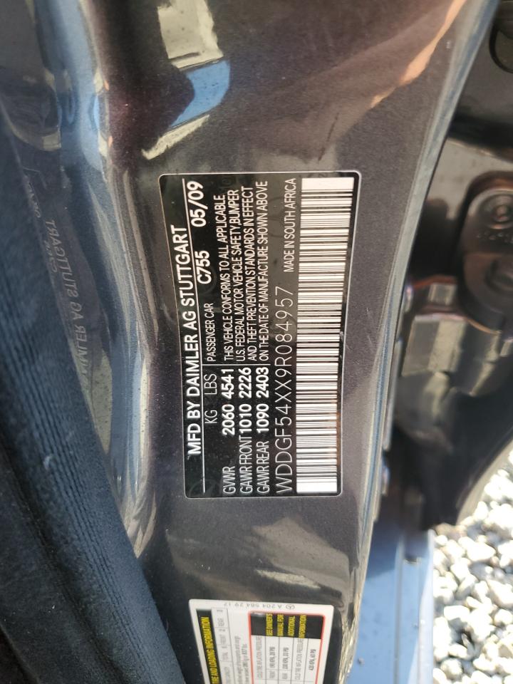 2009 Mercedes-Benz C 300 VIN: WDDGF54XX9R084957 Lot: 73892004