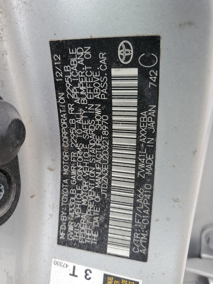 JTDZN3EU2D3218970 2013 Toyota Prius V