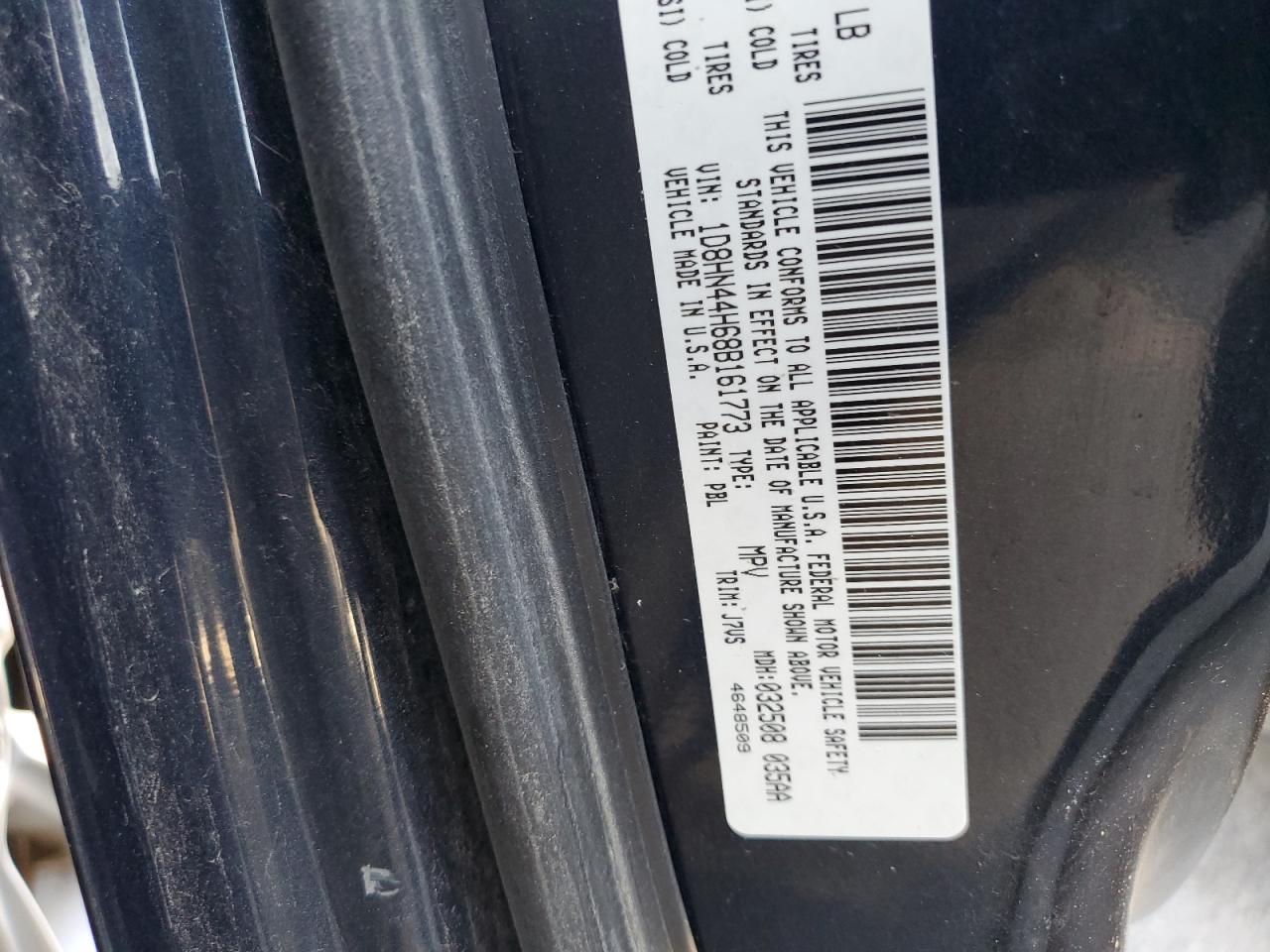 1D8HN44H68B161773 2008 Dodge Grand Caravan Se