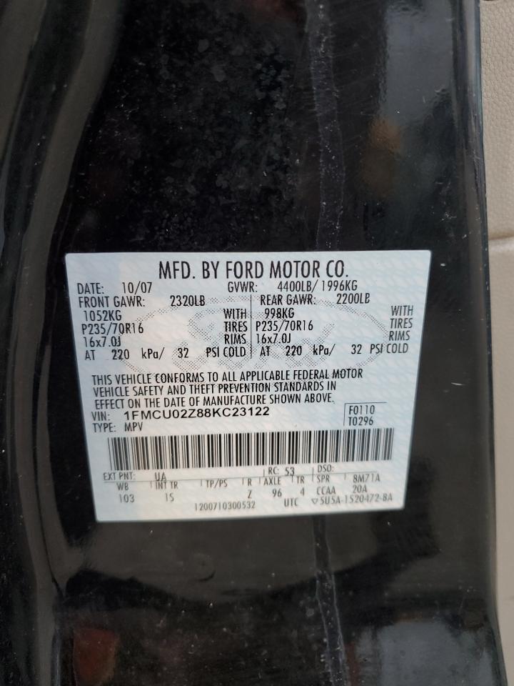 2008 Ford Escape Xls VIN: 1FMCU02Z88KC23122 Lot: 77912794