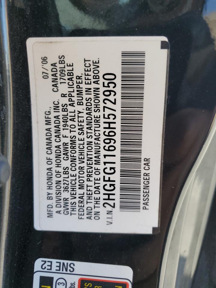 2HGFG11696H572950 2006 Honda Civic Lx